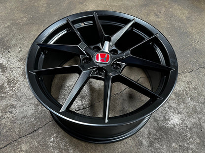 New 18X8 ET43 Civic HRV CRV Type R FL5 Design Rim (4 wheel) Matt Black 5X114.3