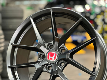 New 18X8 ET43 Civic HRV CRV Type R FL5 Design Rim (4 wheel) Matt Black 5X114.3