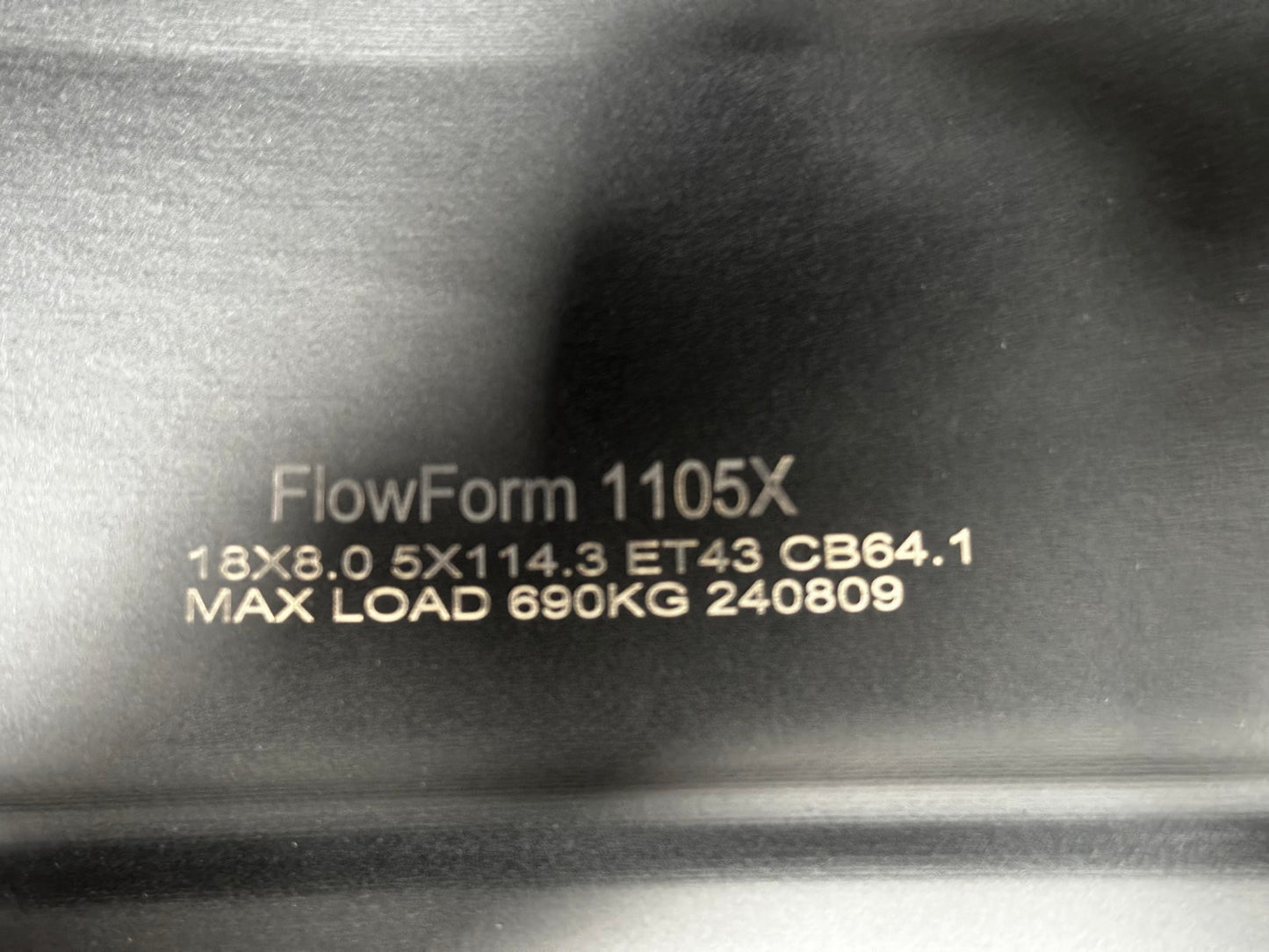 New 18X8 ET43 Civic HRV CRV Type R FL5 Design Rim (4 wheel) Matt Black 5X114.3