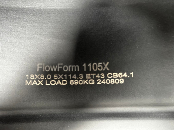 New 18X8 ET43 Civic HRV CRV Type R FL5 Design Rim (4 wheel) Matt Black 5X114.3