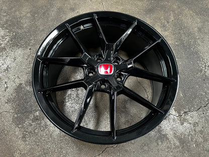 New 18X8 ET43 Civic HRV CRV Type R FL5 Design Rim (4 wheel) Gloss Black 5X114.3