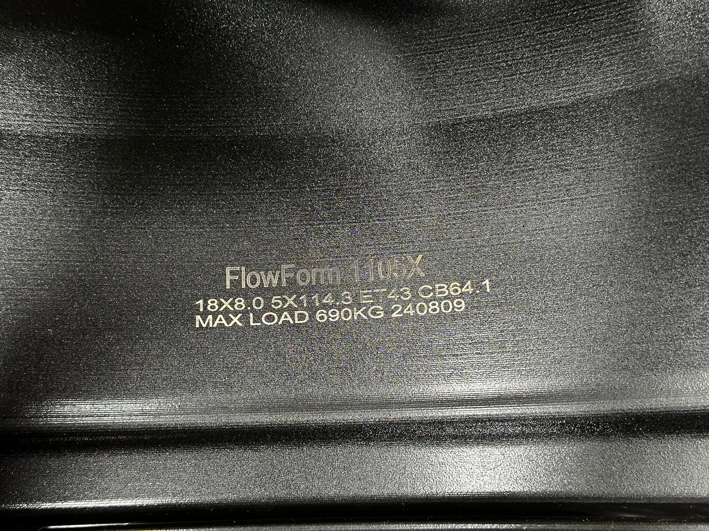 New 18X8 ET43 Civic HRV CRV Type R FL5 Design Rim (4 wheel) Gloss Black 5X114.3