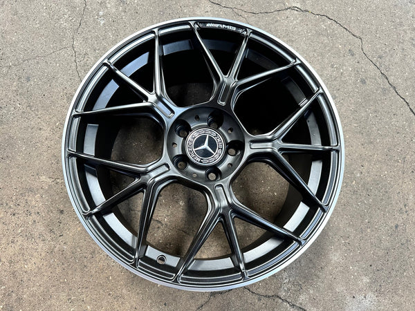 New 18X8.5 ET38 Mercedes Deisgn AMG GT Rim (4 wheel) Matt Black 5X112