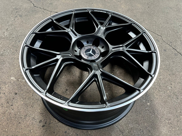 New 18X8.5 ET38 Mercedes Deisgn AMG GT Rim (4 wheel) Matt Black 5X112
