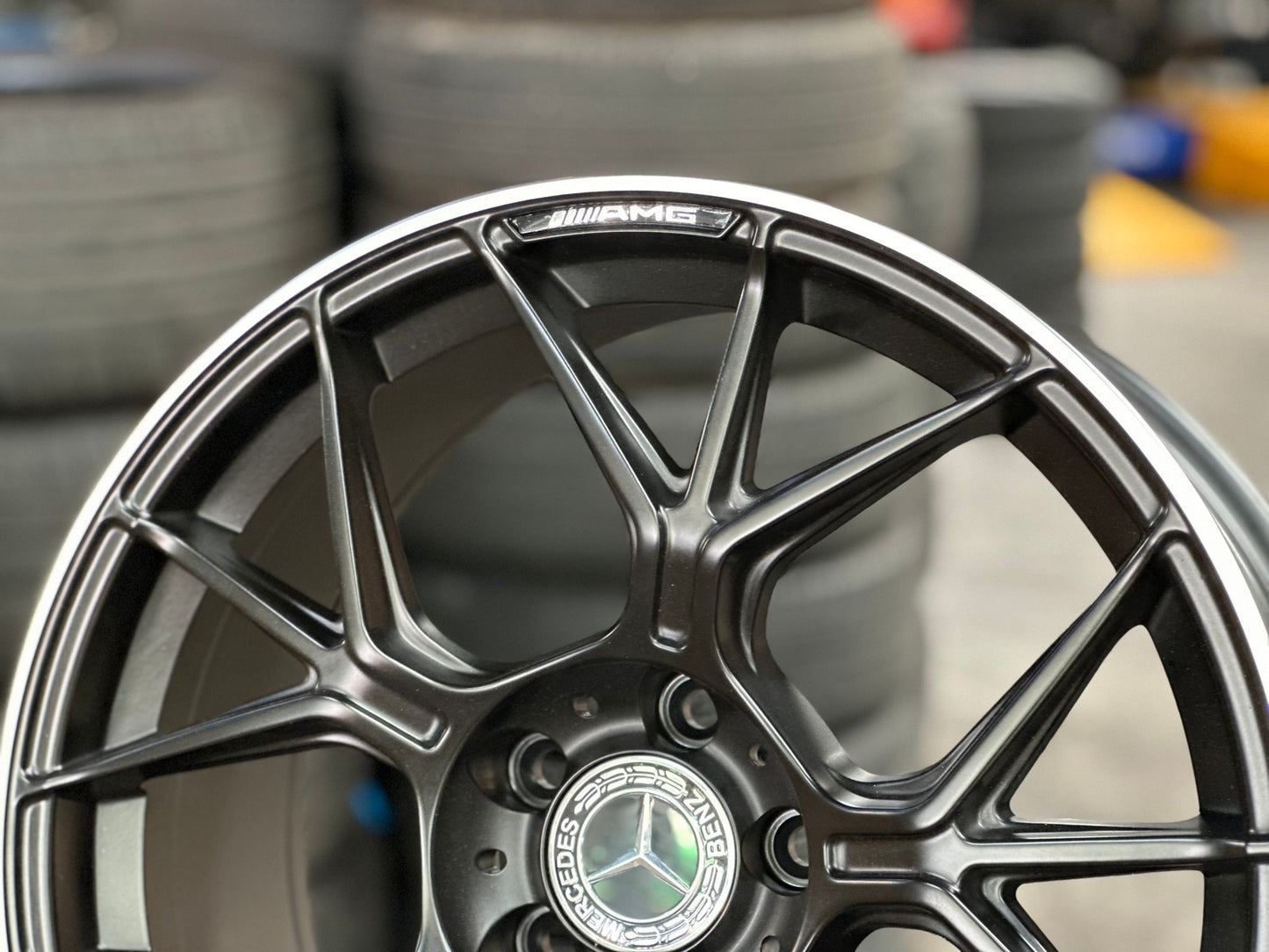 New 18X8.5 ET38 Mercedes Deisgn AMG GT Rim (4 wheel) Matt Black 5X112