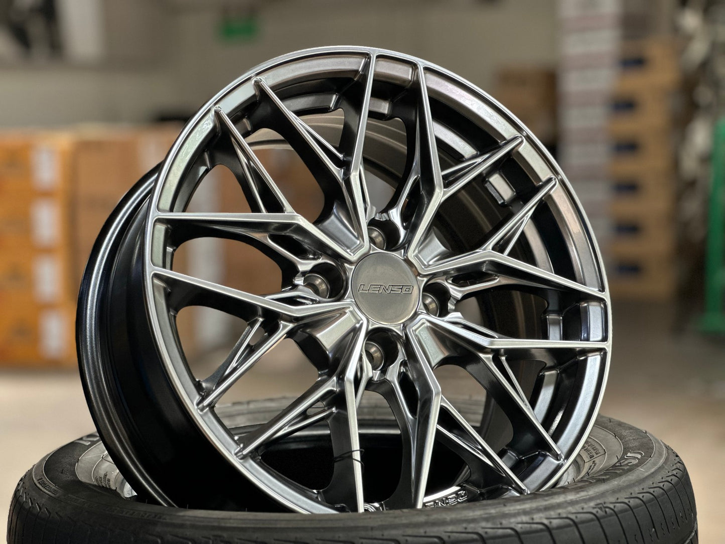 New 15X6.5 ET38 Lenso Yeti Rim (4 wheel) Hyper Black 4X100