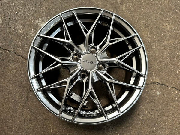 New 15X6.5 ET38 Lenso Yeti Rim (4 wheel) Hyper Black 4X100