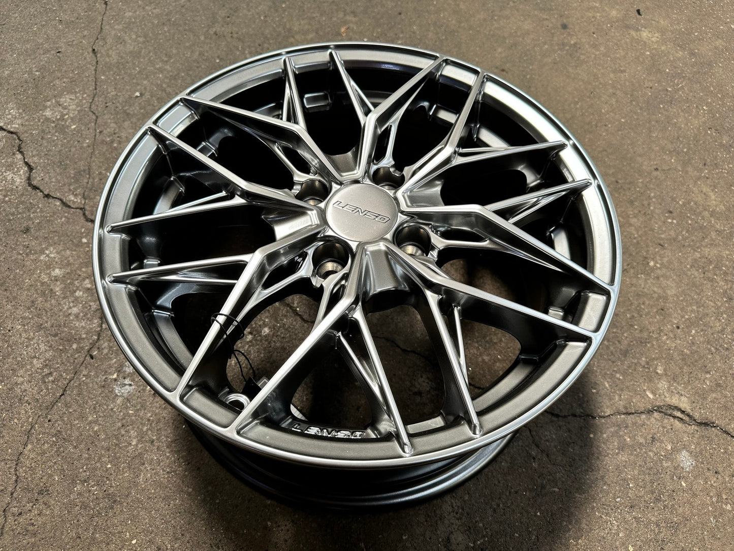 New 15X6.5 ET38 Lenso Yeti Rim (4 wheel) Hyper Black 4X100