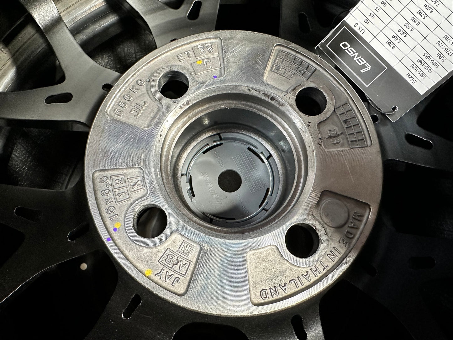 New 15X6.5 ET38 Lenso Yeti Rim (4 wheel) Hyper Black 4X100