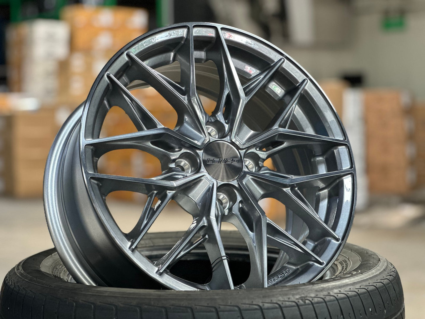 New 15X6.5 ET38 Lenso Yeti Rim (4 wheel) Gloss Silver 4X100