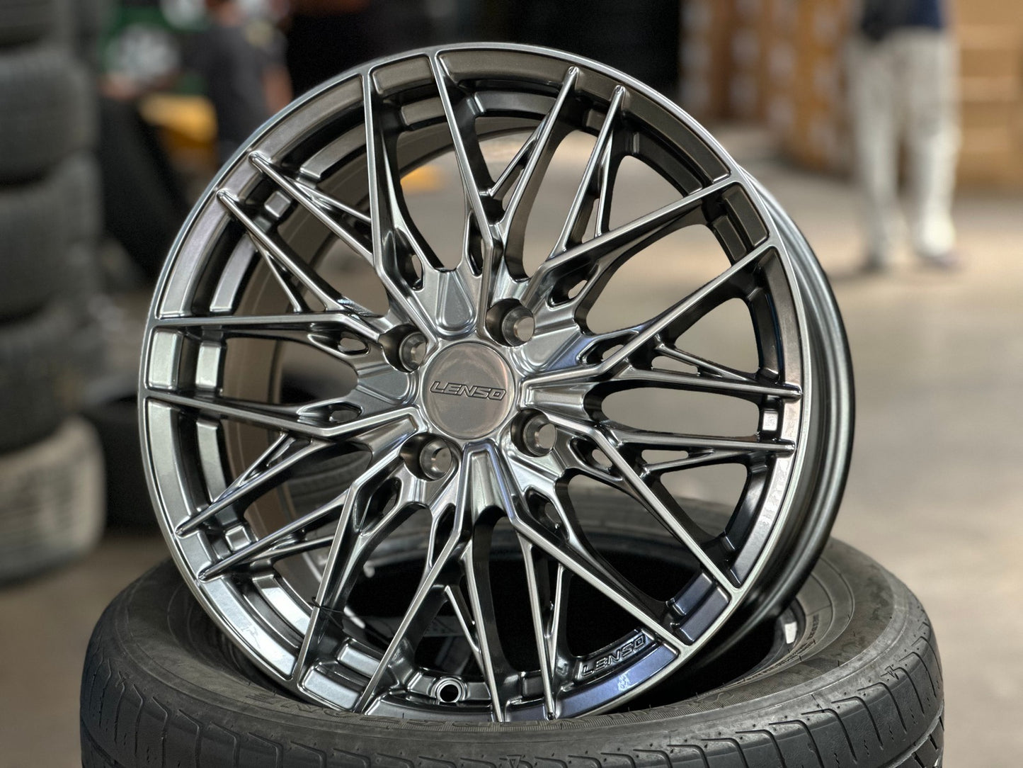 New 16X7 ET40 Lenso Yeti Rim (4 wheel) Hyper Black 4X100