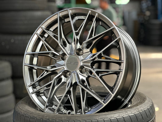 New 16X7 ET40 Lenso Yeti Rim (4 wheel) Hyper Black 4X100