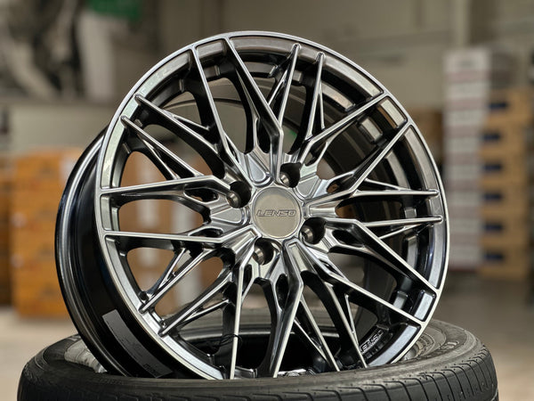 New 16X7 ET40 Lenso Yeti Rim (4 wheel) Hyper Black 4X100