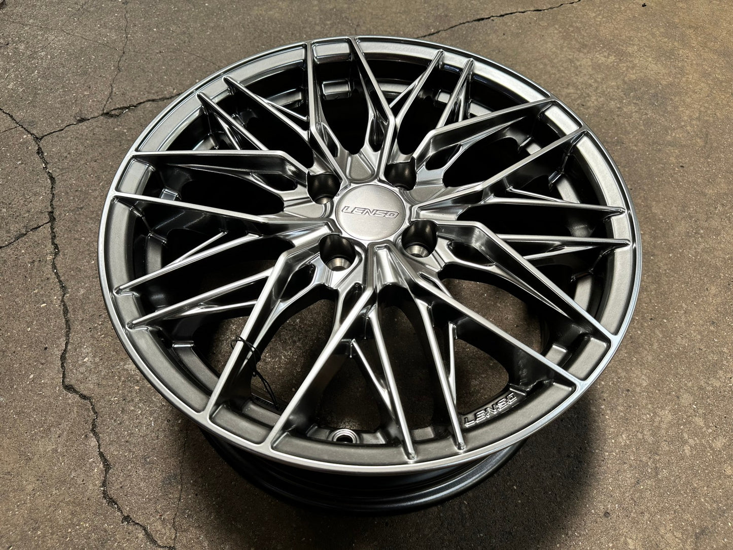 New 16X7 ET40 Lenso Yeti Rim (4 wheel) Hyper Black 4X100