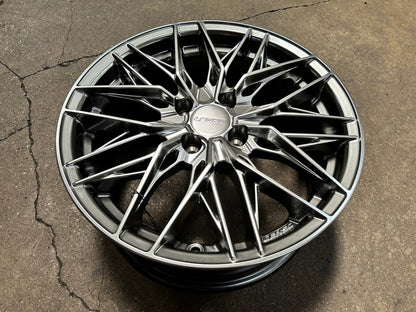 New 16X7 ET40 Lenso Yeti Rim (4 wheel) Hyper Black 4X100