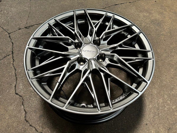 New 16X7 ET40 Lenso Yeti Rim (4 wheel) Hyper Black 4X100