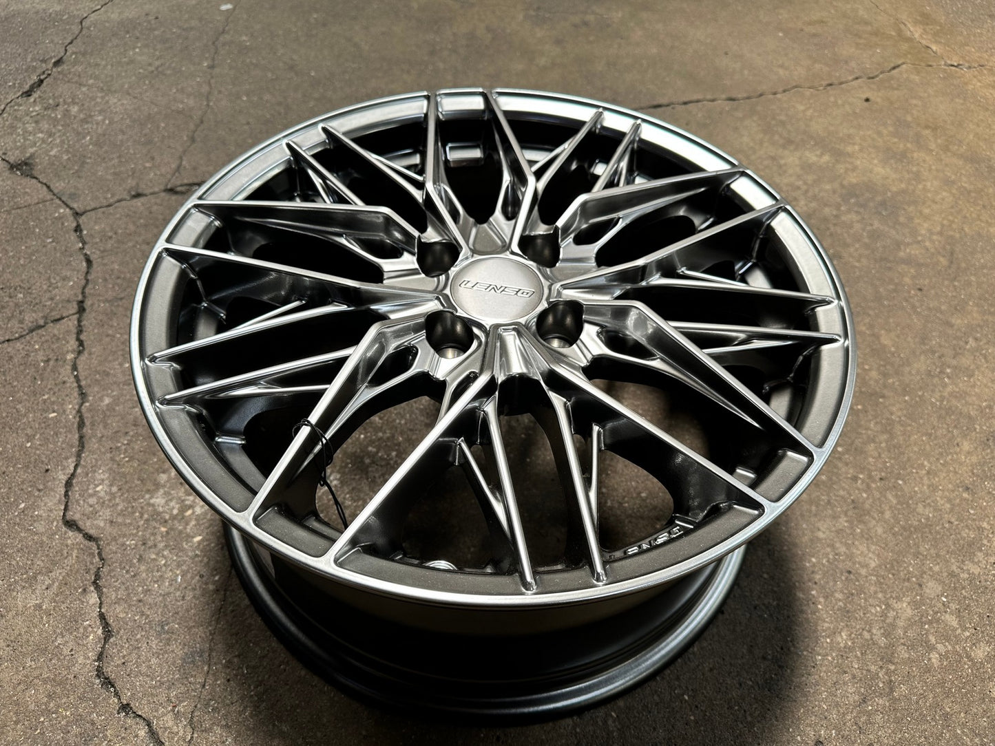 New 16X7 ET40 Lenso Yeti Rim (4 wheel) Hyper Black 4X100