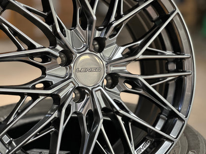 New 16X7 ET40 Lenso Yeti Rim (4 wheel) Hyper Black 4X100