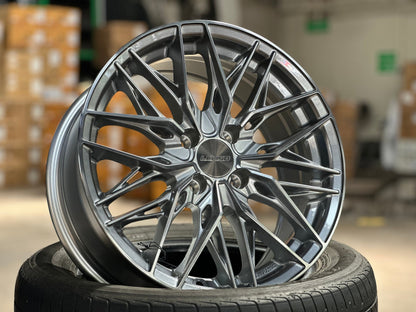 New 16X7 ET40 Lenso Yeti Rim (4 wheel) Gloss Black 4X100