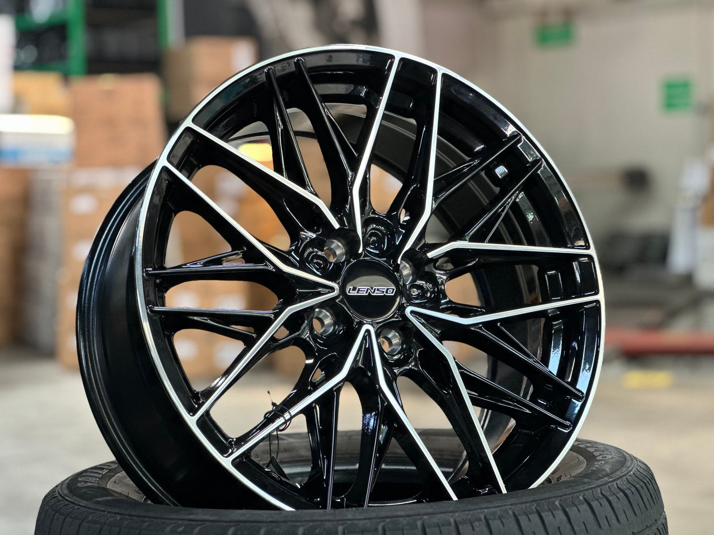 New 17X7.5 ET35 Lenso Yeti Rim (4 wheel) Gloss Black PF 4X100