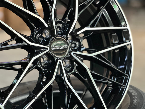 New 17X7.5 ET35 Lenso Yeti Rim (4 wheel) Gloss Black PF 4X100