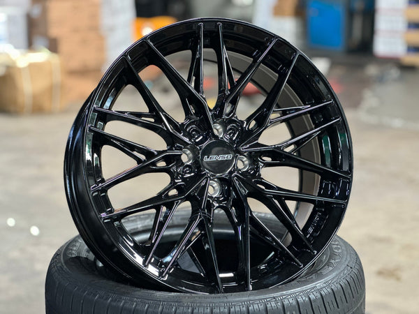 New 17X7.5 ET35 Lenso Yeti Rim (4 wheel) Gloss Black 4X100