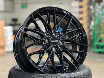 New 17X7.5 ET35 Lenso Yeti Rim (4 wheel) Gloss Black 4X100