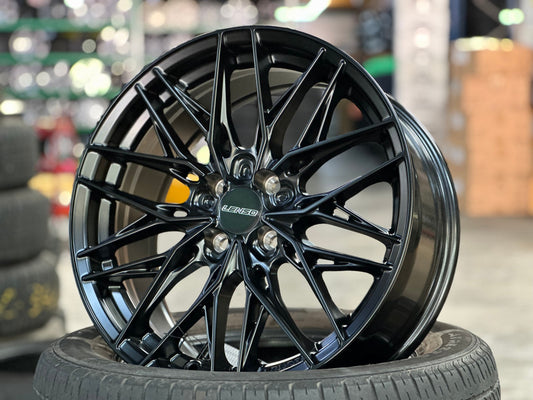 New 17X7.5 ET35 Lenso Yeti Rim (4 wheel) Matt Black 4X100