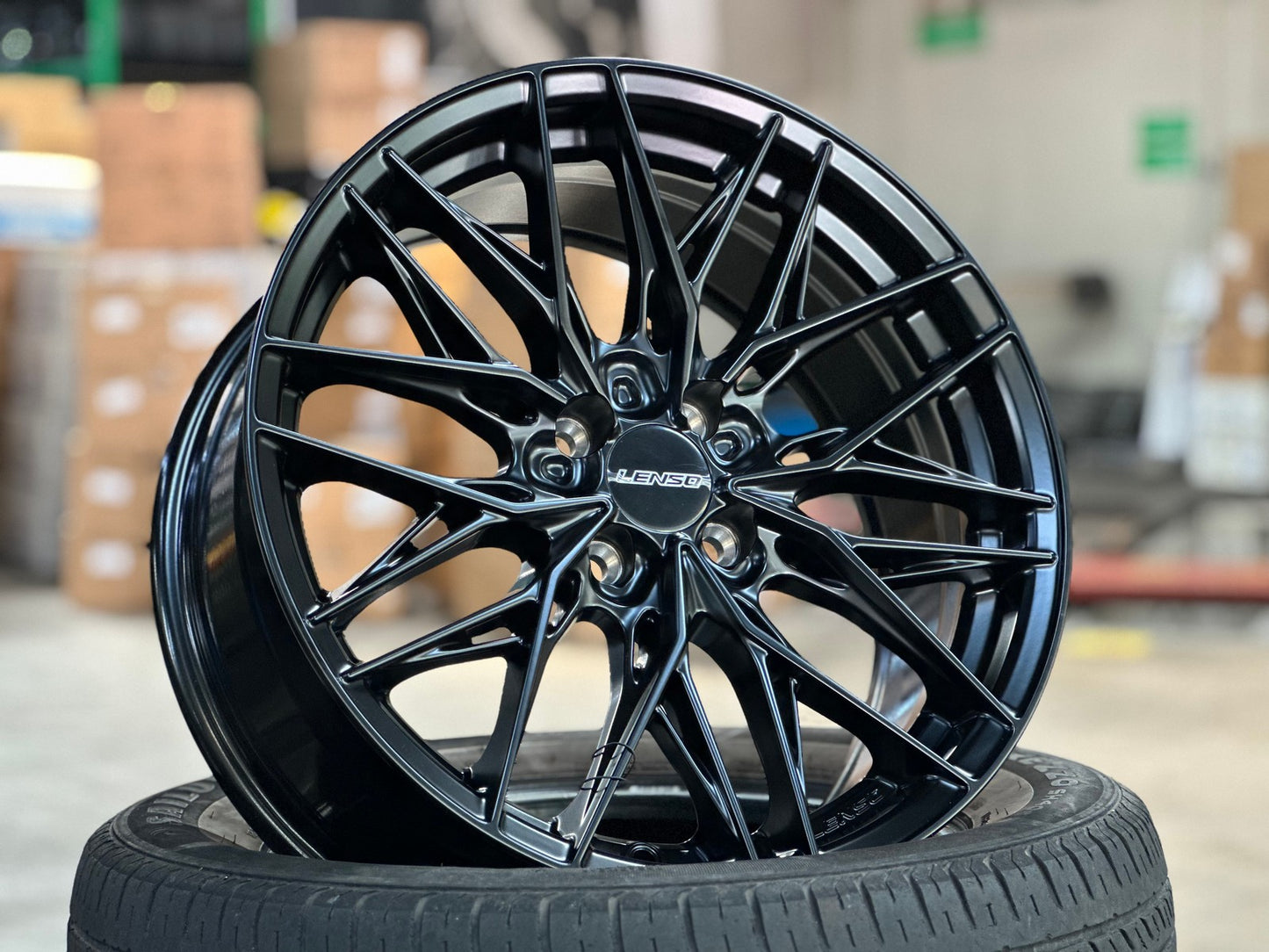 New 17X7.5 ET35 Lenso Yeti Rim (4 wheel) Matt Black 4X100