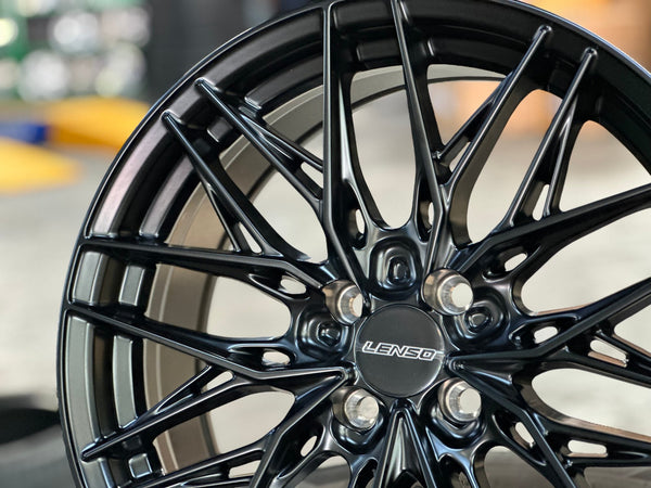 New 17X7.5 ET35 Lenso Yeti Rim (4 wheel) Matt Black 4X100