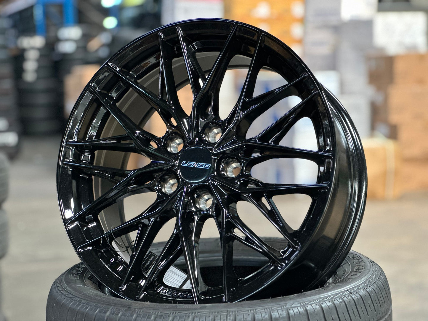 New 17X7.5 ET35 Lenso Yeti Rim (4 wheel) Gloss Black 5X114.3