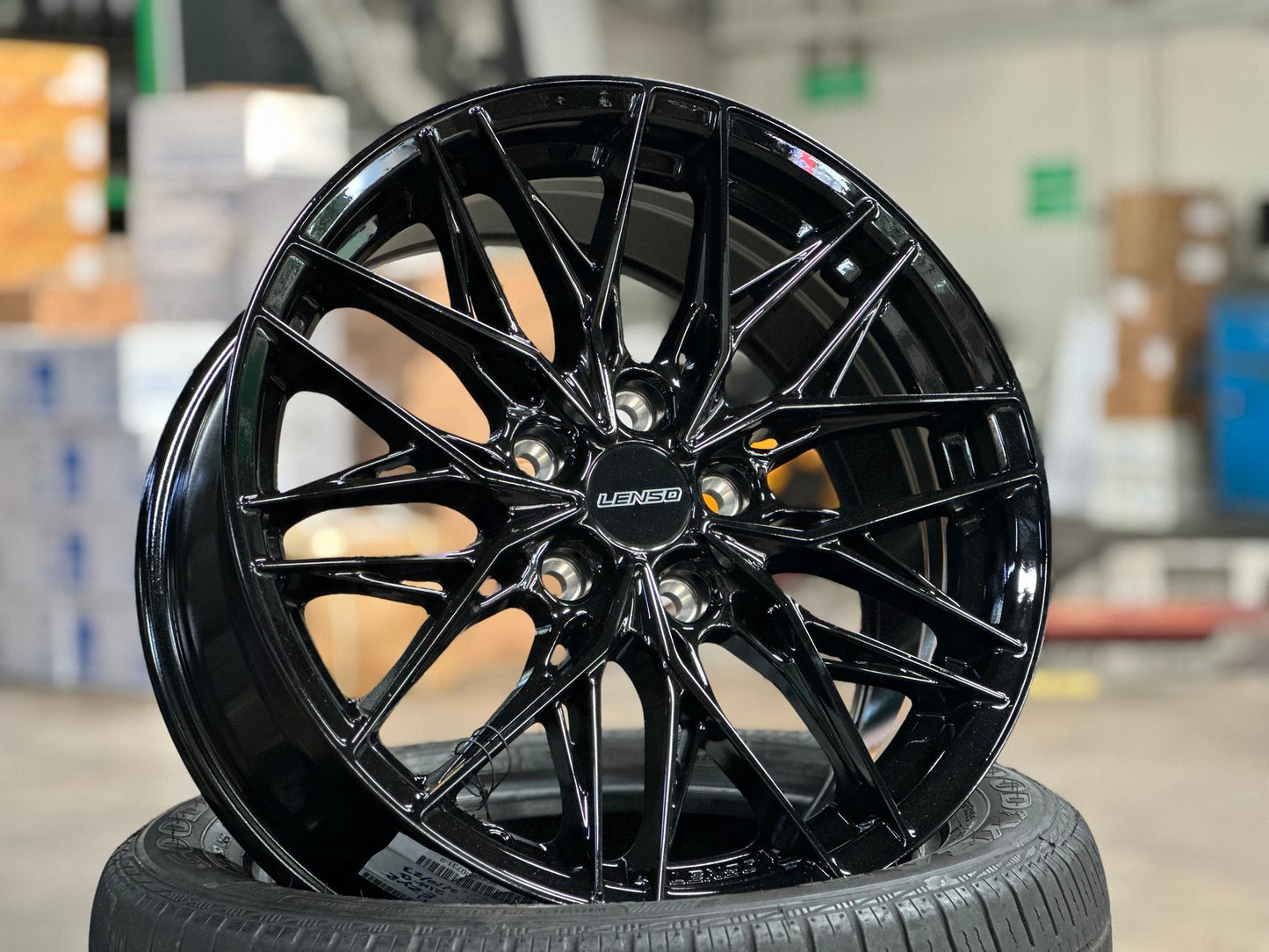 New 17X7.5 ET35 Lenso Yeti Rim (4 wheel) Gloss Black 5X114.3