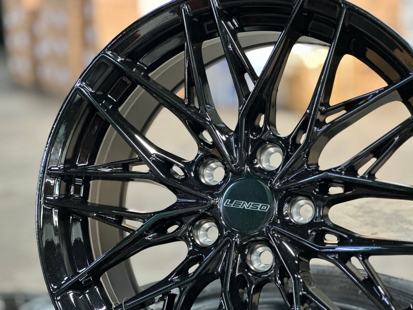 New 17X7.5 ET35 Lenso Yeti Rim (4 wheel) Gloss Black 5X114.3