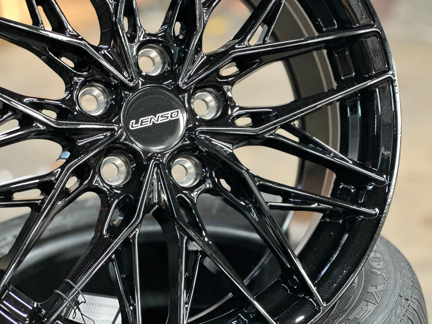 New 17X7.5 ET35 Lenso Yeti Rim (4 wheel) Gloss Black 5X114.3