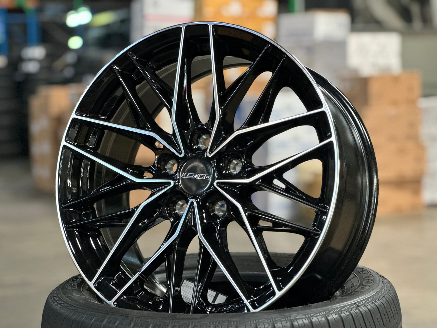 New 17X7.5 ET35 Lenso Yeti Rim (4 wheel) Gloss Black PF 5X114.3
