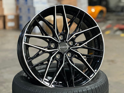 New 17X7.5 ET35 Lenso Yeti Rim (4 wheel) Gloss Black PF 5X114.3
