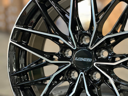 New 17X7.5 ET35 Lenso Yeti Rim (4 wheel) Gloss Black PF 5X114.3