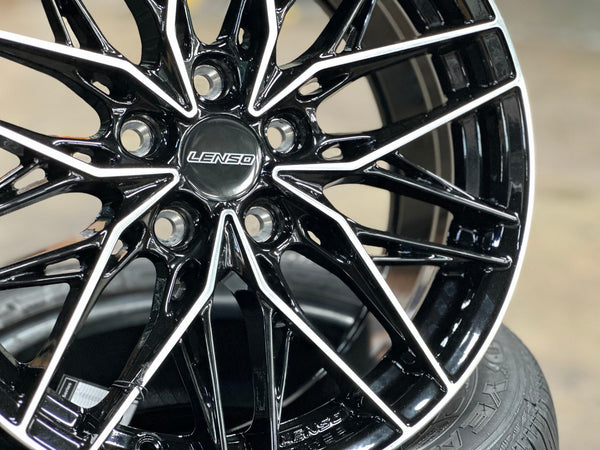 New 17X7.5 ET35 Lenso Yeti Rim (4 wheel) Gloss Black PF 5X114.3