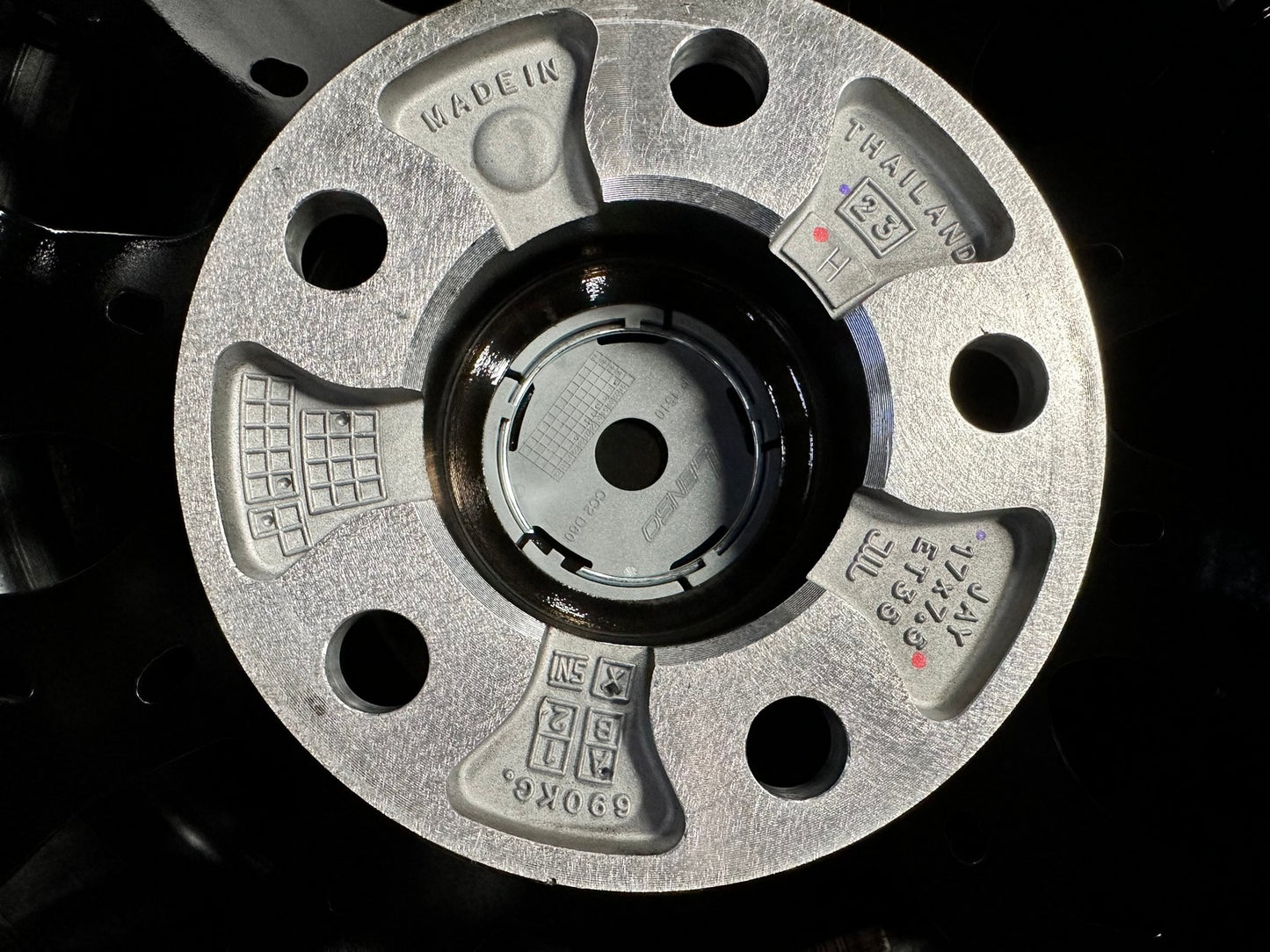 New 17X7.5 ET35 Lenso Yeti Rim (4 wheel) Gloss Black PF 5X114.3