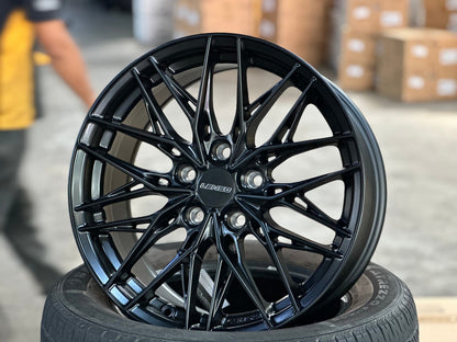 New 17X7.5 ET35 Lenso Yeti Rim (4 wheel) Matt Black 5X114.3