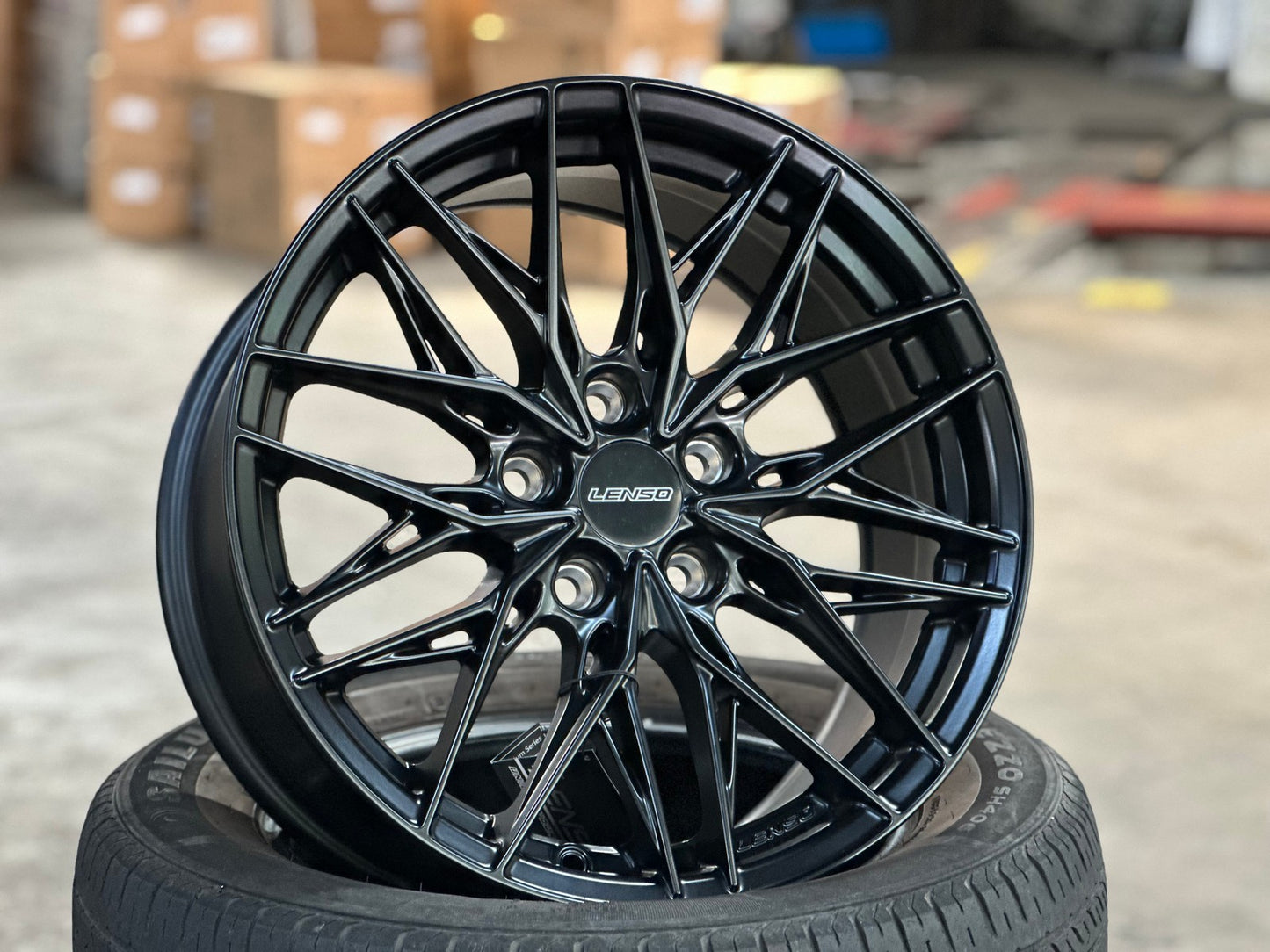 New 17X7.5 ET35 Lenso Yeti Rim (4 wheel) Matt Black 5X114.3