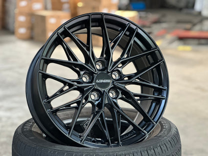 New 17X7.5 ET35 Lenso Yeti Rim (4 wheel) Matt Black 5X114.3