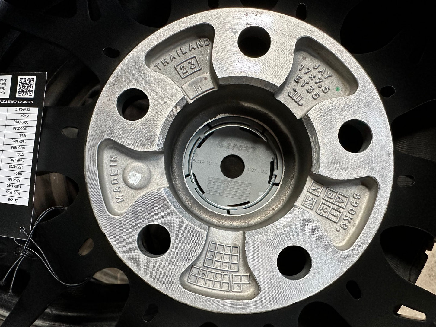 New 17X7.5 ET35 Lenso Yeti Rim (4 wheel) Matt Black 5X114.3