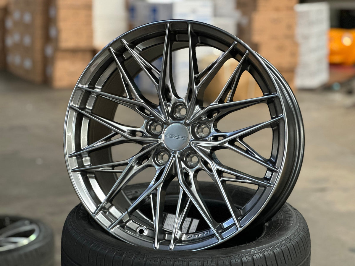 New 18X8.5 ET35 Lenso Yeti Rim (4 wheel) Hyper Black 5X114.3