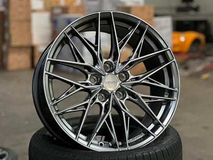 New 18X8.5 ET35 Lenso Yeti Rim (4 wheel) Hyper Black 5X114.3