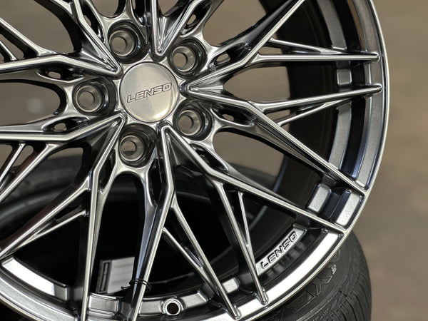 New 18X8.5 ET35 Lenso Yeti Rim (4 wheel) Hyper Black 5X114.3