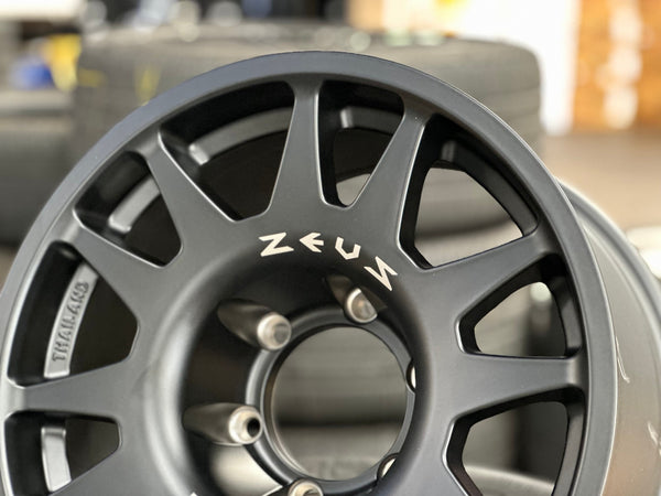 New 16X8.5 ET0 Lenso Zeus Rim (4 wheel) Matt Black 6X139.7