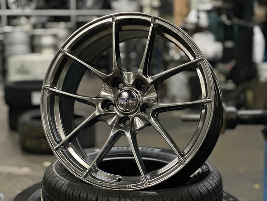 New 18X8 ET42 Z604Rim (4 wheel) Hyper Black 5X112