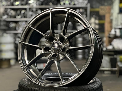 New 18X8 ET42 Z604Rim (4 wheel) Hyper Black 5X114.3