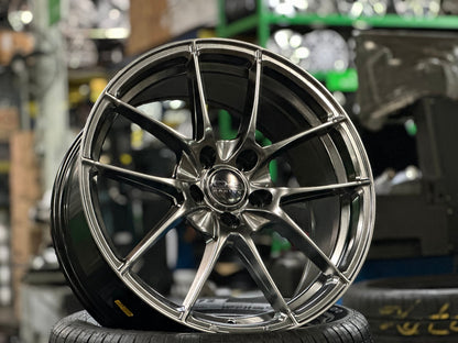 New 18X8 ET42 Z604Rim (4 wheel) Hyper Black 5X112